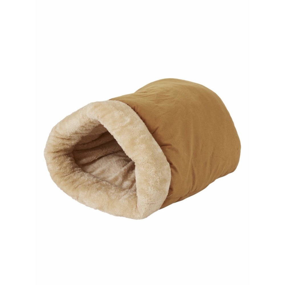 Pet Sleeping Bag for Indoor Pets, Faux Fur Pet Cave Bed & Burrow Nest Warm Tent